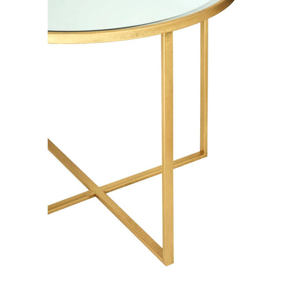Farran Set of 5 Champagne Gold Coffee Table with Nesting Tables