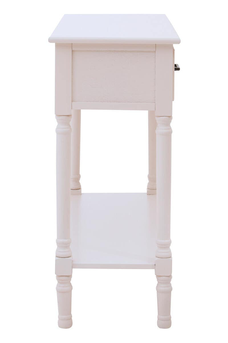 Heritage 2 Drawers White Console Table
