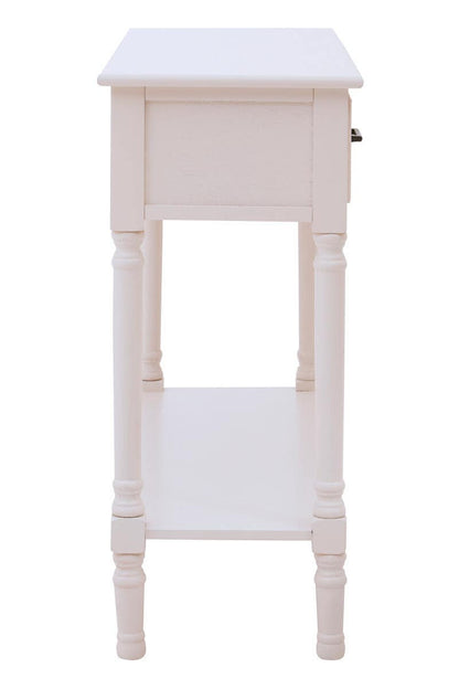 Heritage 2 Drawers White Console Table