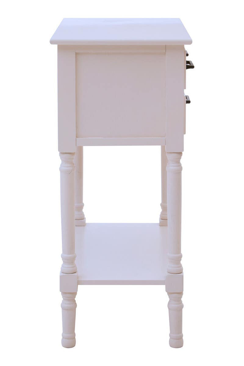 Heritage 3 Drawers White Console Table