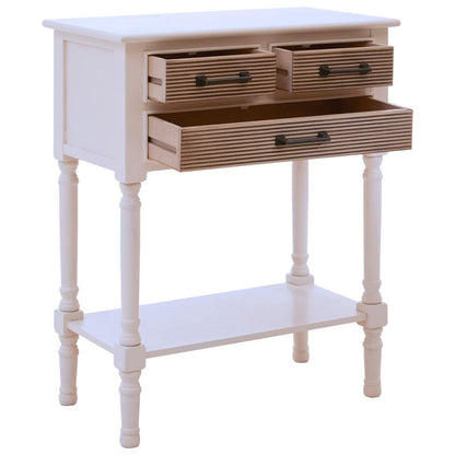 Heritage 3 Drawers White Console Table
