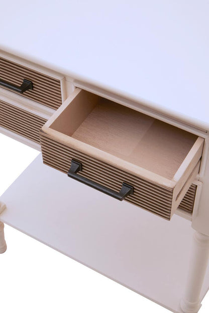 Heritage 3 Drawers White Console Table