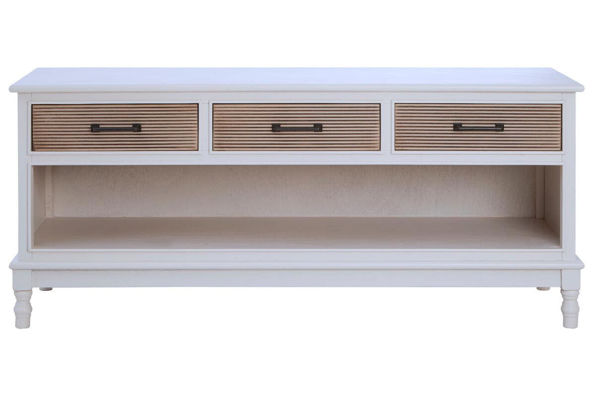 Heritage 3 Drawer White Cabinet