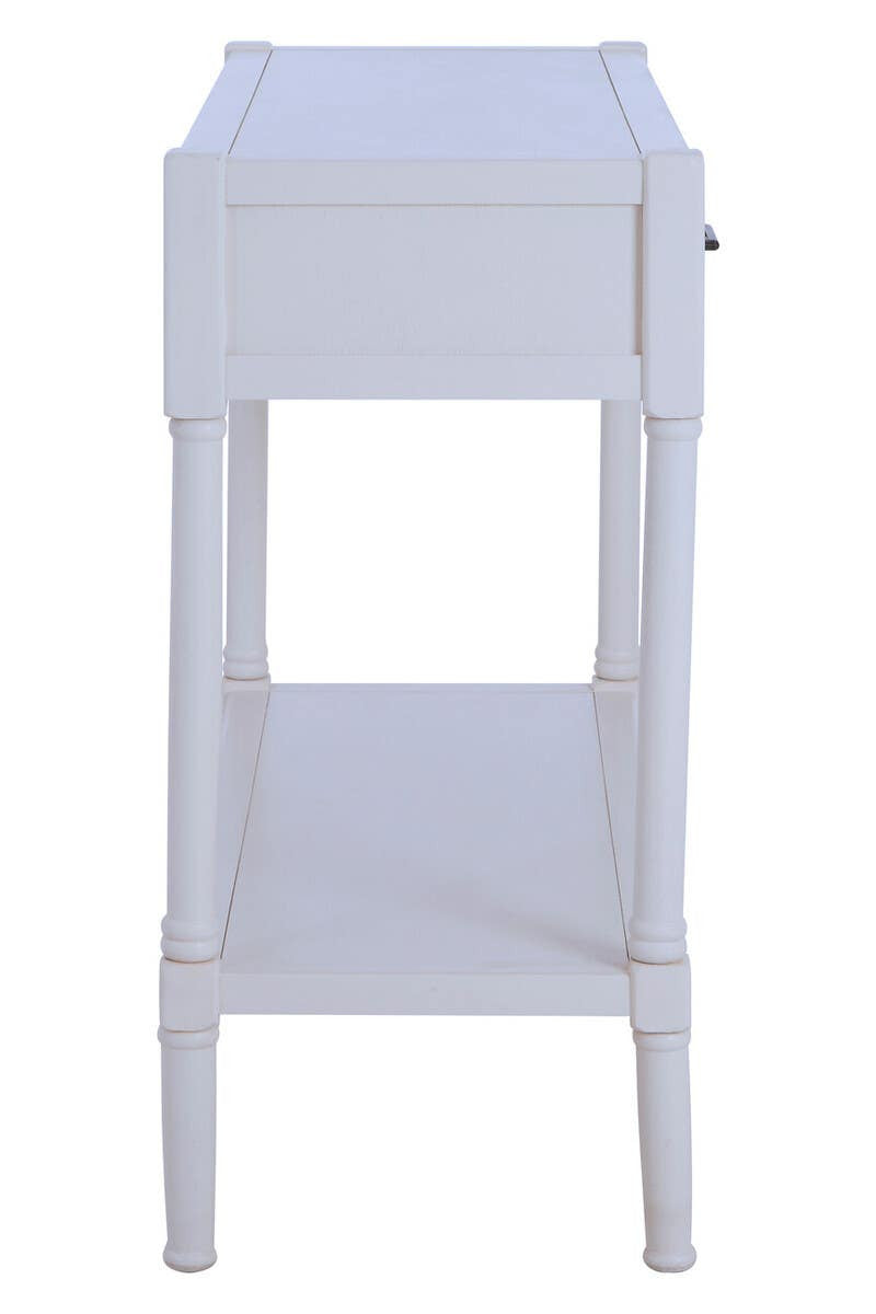 Heritage 2 Drawer White Console Table