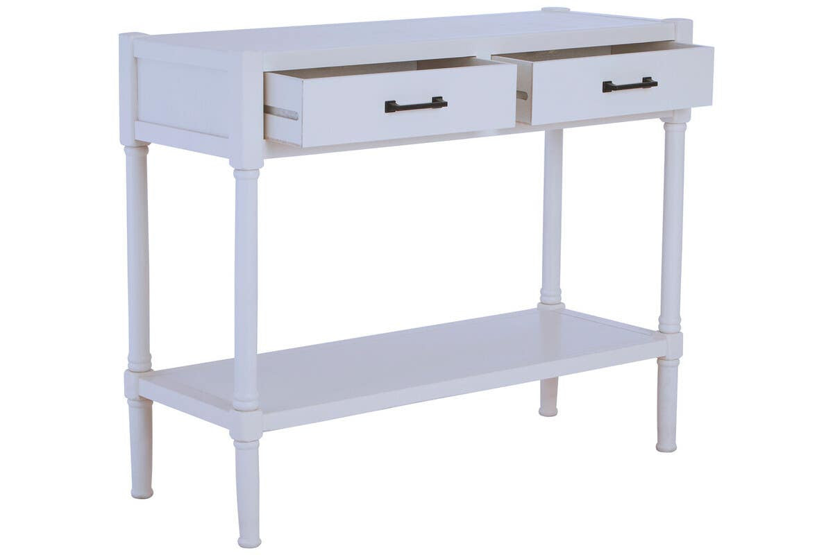 Heritage 2 Drawer White Console Table