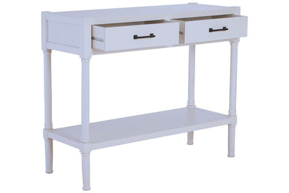 Heritage 2 Drawer White Console Table