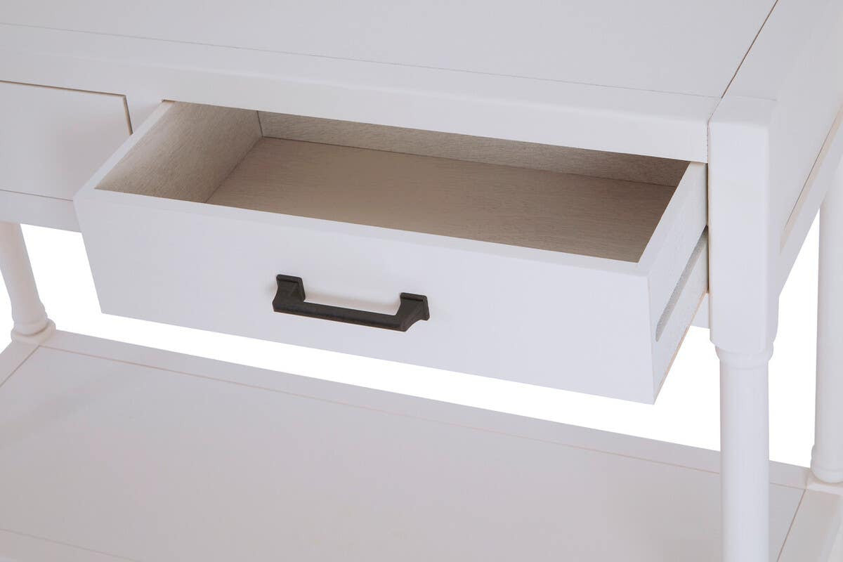 Heritage 2 Drawer White Console Table