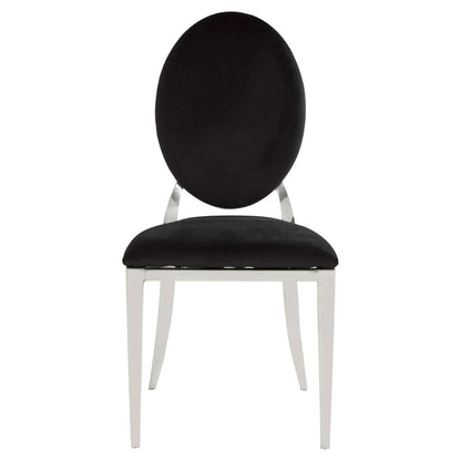 Sarita Stackable Silver Finish Dining Chair