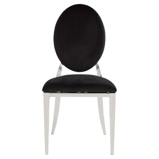 Sarita Stackable Silver Finish Dining Chair