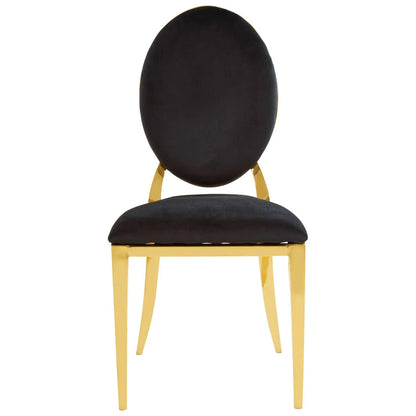Sarita Stackable Gold Finish Dining Chair