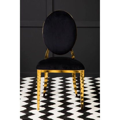 Sarita Stackable Gold Finish Dining Chair