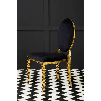 Sarita Stackable Gold Finish Dining Chair