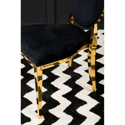 Sarita Stackable Gold Finish Dining Chair