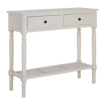 Heritage White Console Table with 2 Drawers