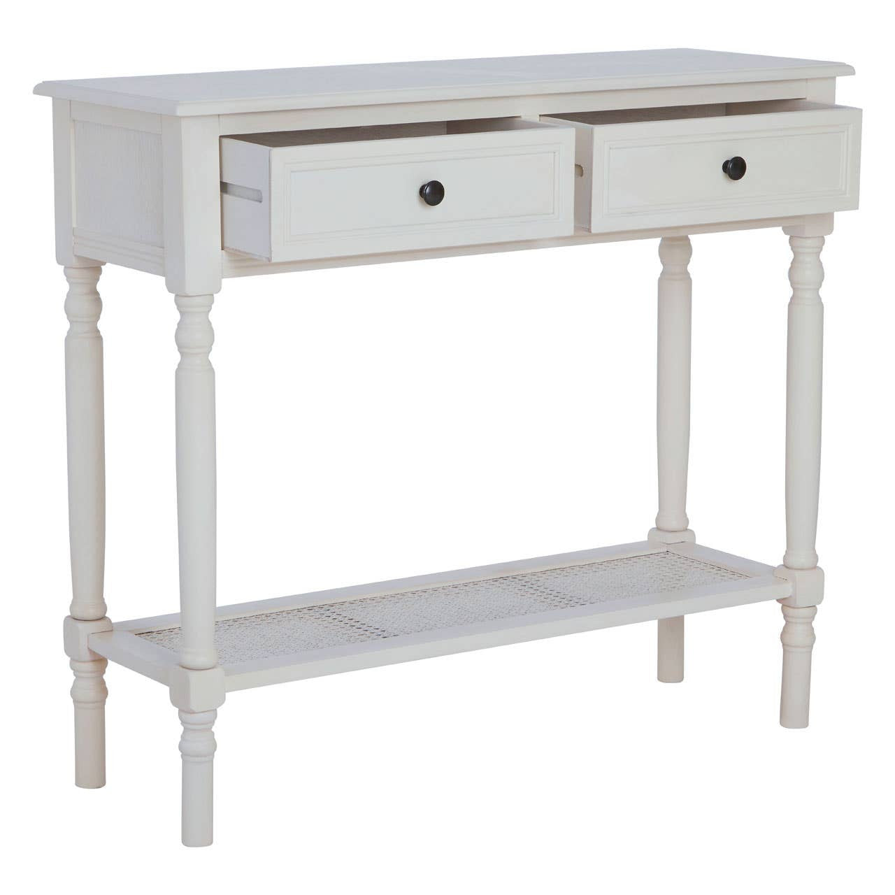 Heritage White Console Table with 2 Drawers