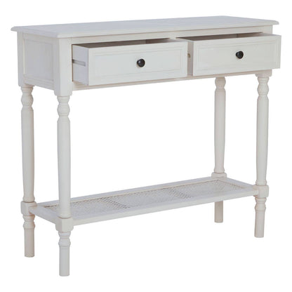 Heritage White Console Table with 2 Drawers