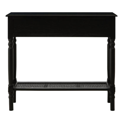 Heritage Two Drawer Black Finish Console Table