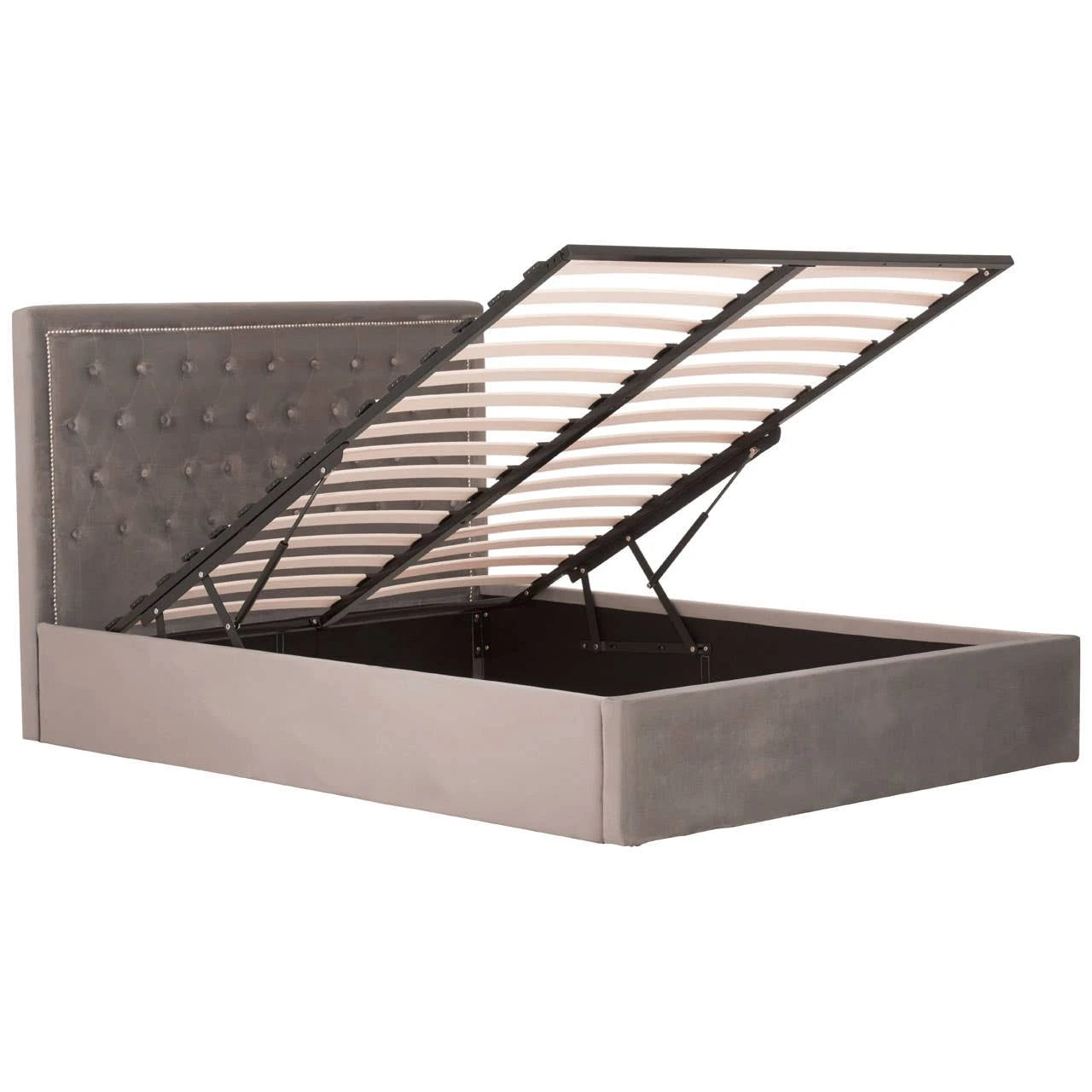 Hannah Grey Ottoman King Bed