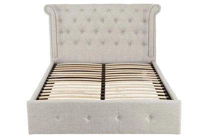 Edison Light Grey Ottoman Double Bed