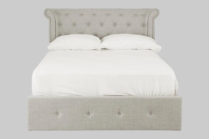 Edison Light Grey Ottoman Double Bed