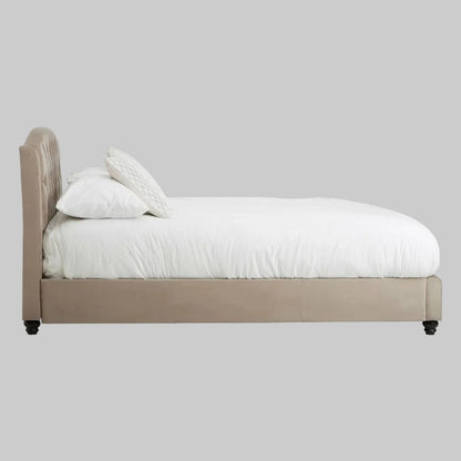 Josephine Mink Brushed Velvet Double Bed