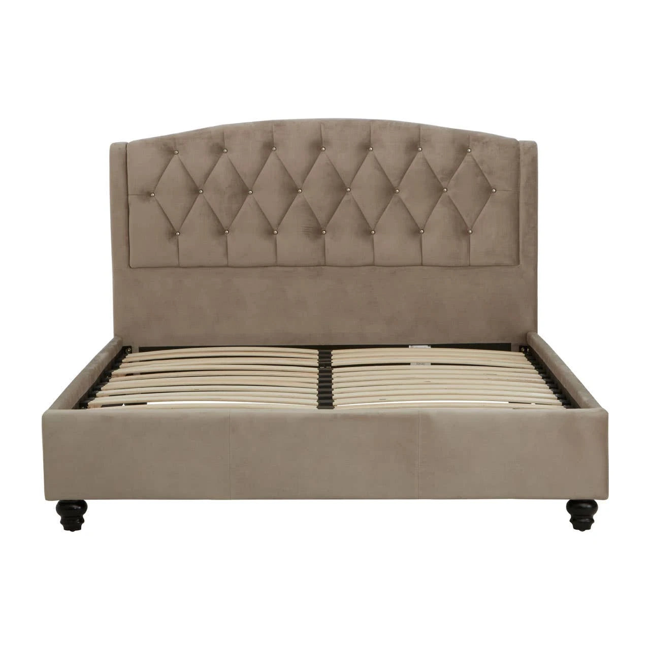 Josephine Mink Brushed Velvet Double Bed