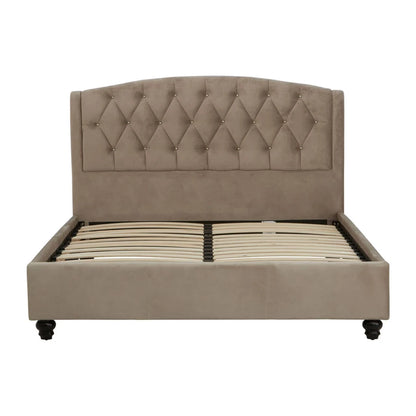 Josephine Mink Brushed Velvet Double Bed
