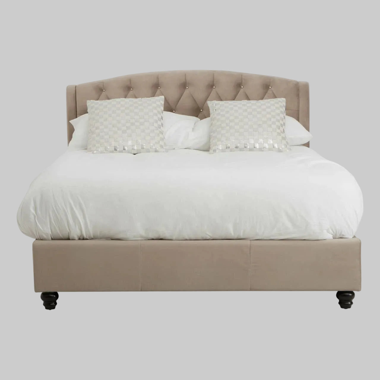 Josephine Mink Brushed Velvet Double Bed
