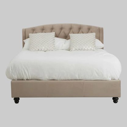 Josephine Mink Brushed Velvet Double Bed