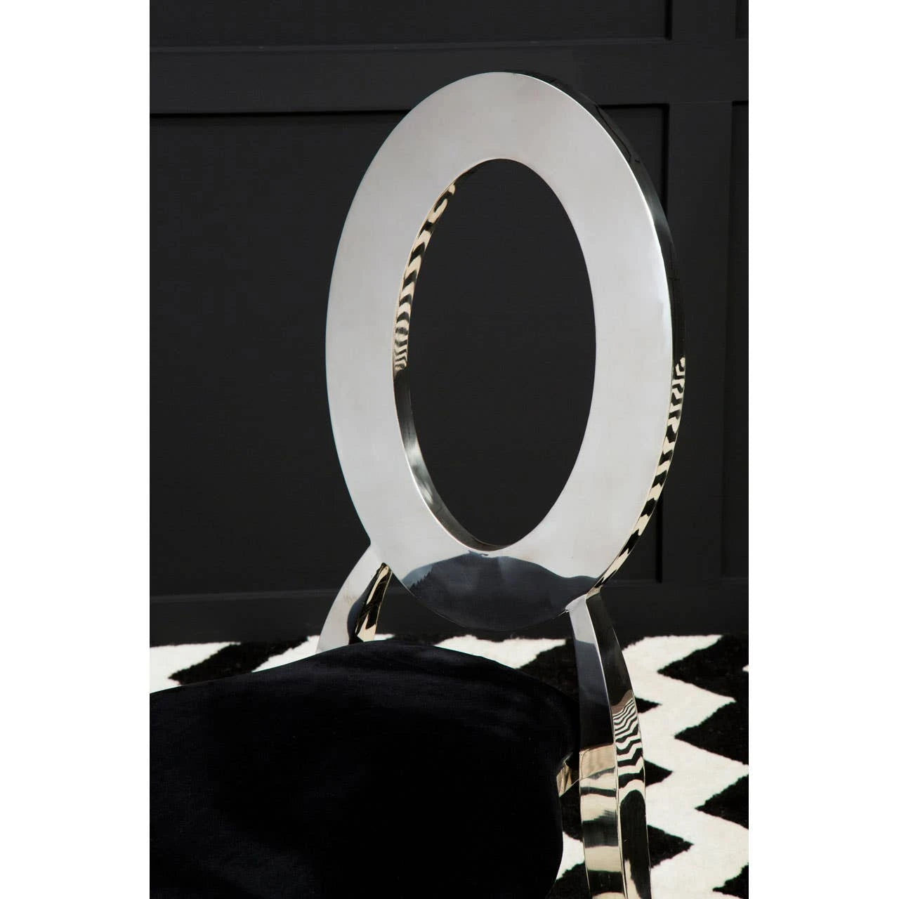 Sarita Stackable Silver Frame Dining Chair