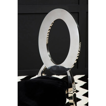 Sarita Stackable Silver Frame Dining Chair