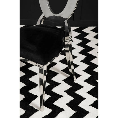 Sarita Stackable Silver Frame Dining Chair