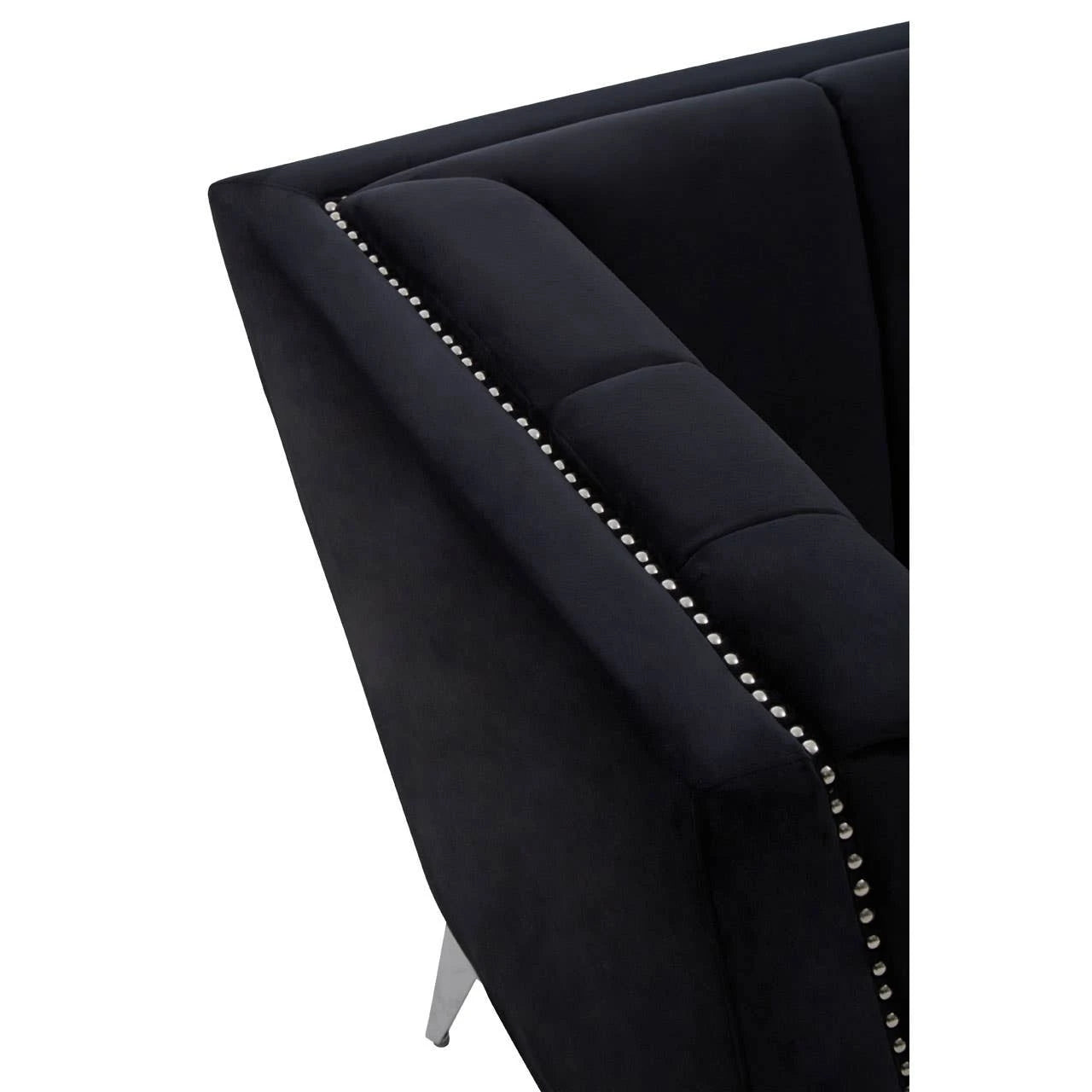 Hansa Black Velvet Chair