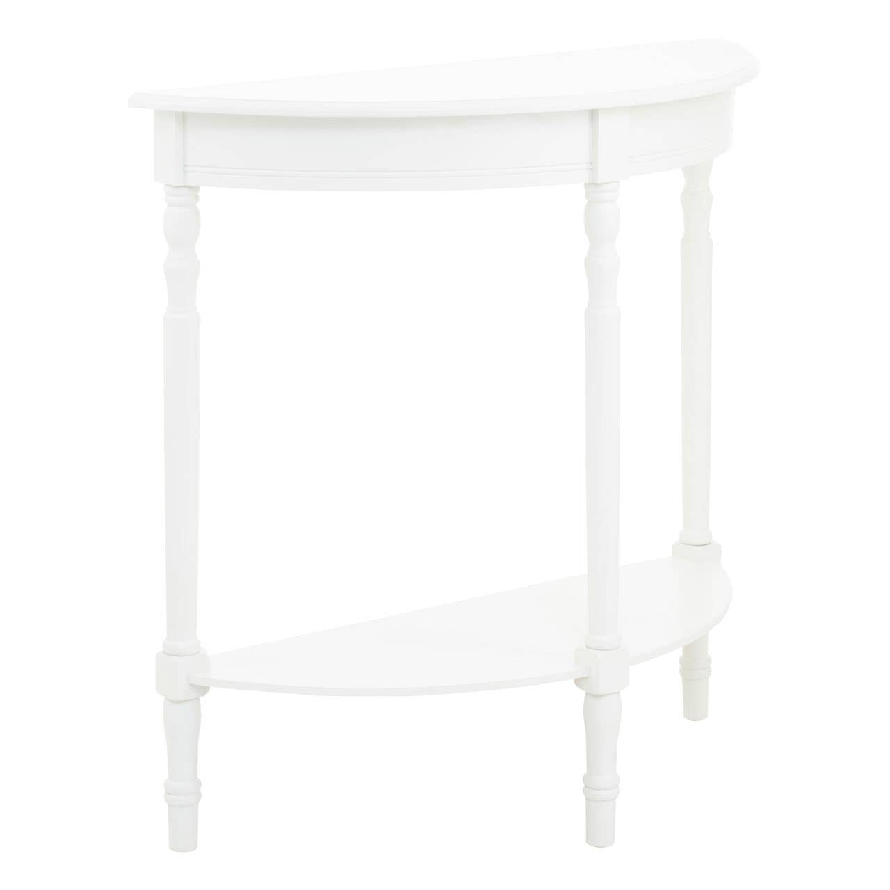 Heritage White Semi Circle Console Table