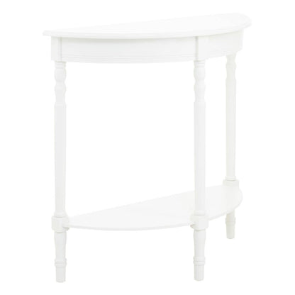 Heritage White Semi Circle Console Table