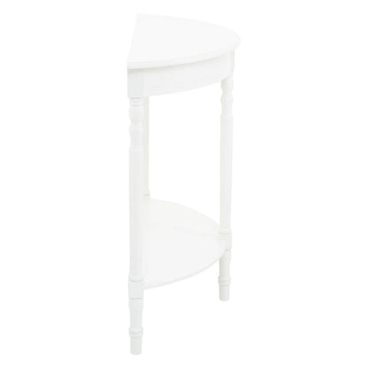 Heritage White Semi Circle Console Table
