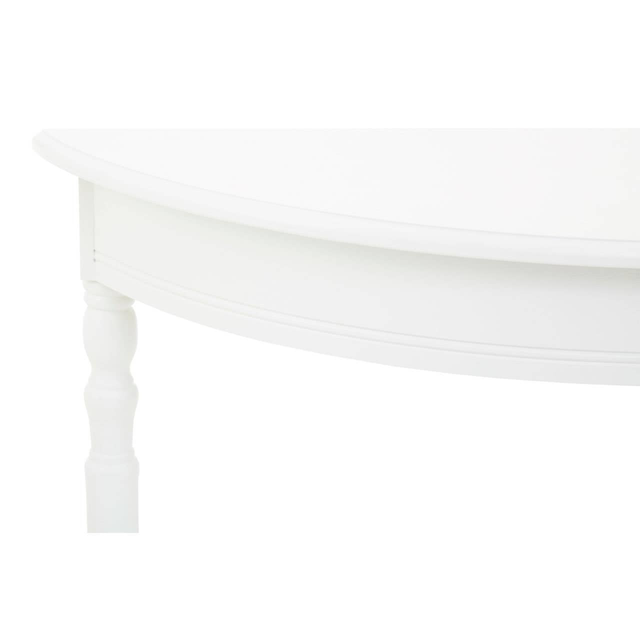Heritage White Semi Circle Console Table