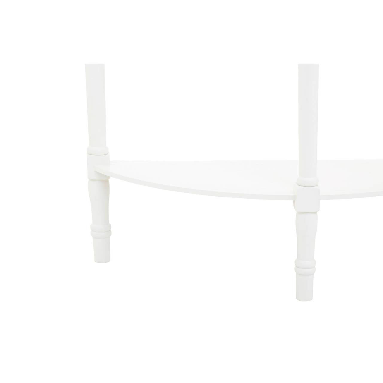 Heritage White Semi Circle Console Table