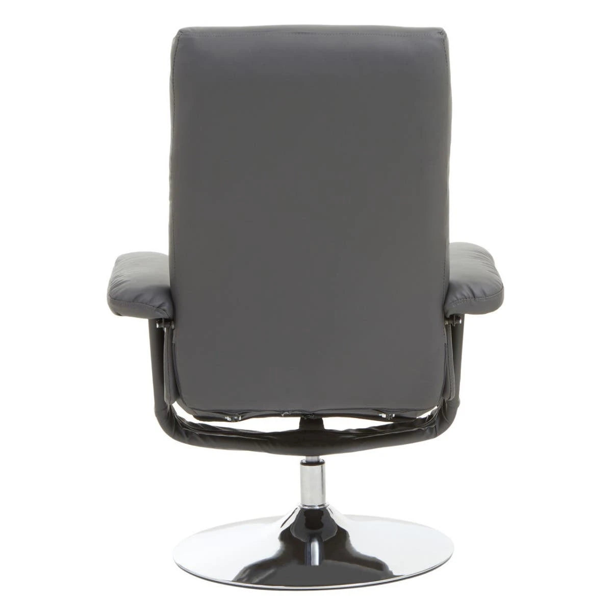 Denton Grey Leather Effect Reclining Chair