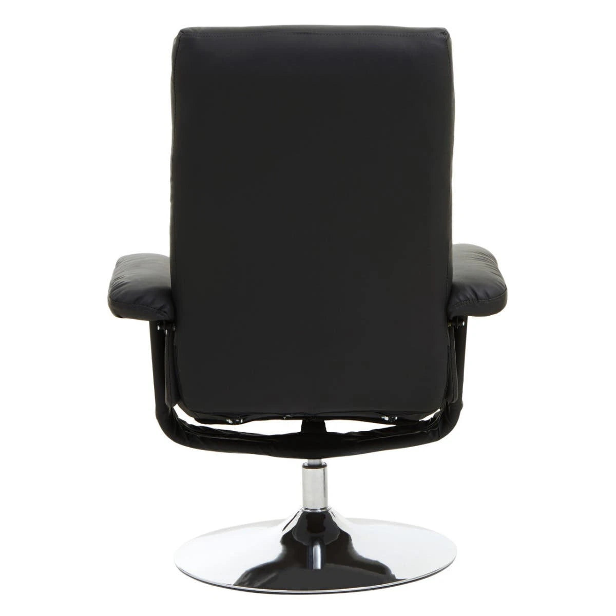 Denton Black Leather Effect Reclining Chair