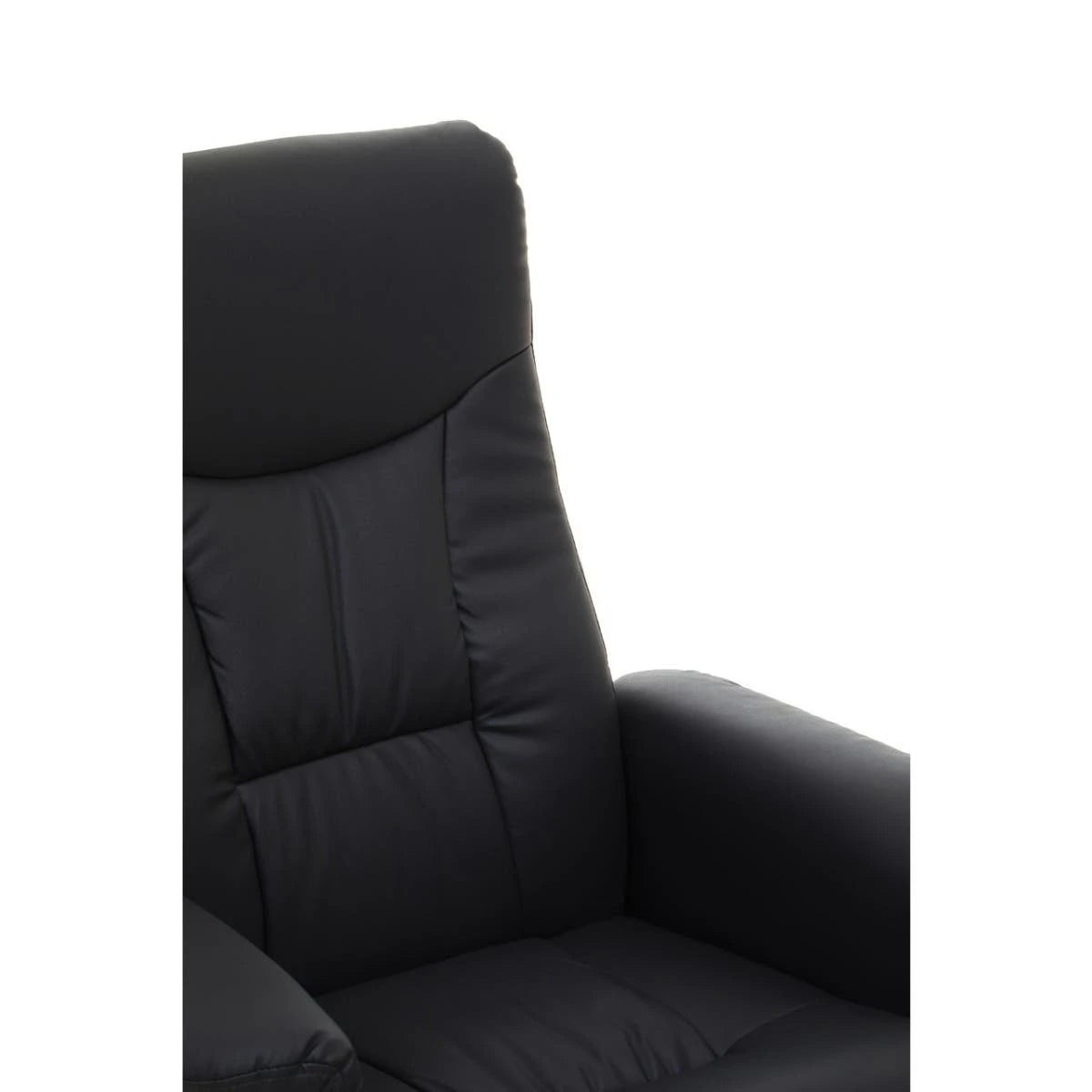 Denton Black Leather Effect Reclining Chair