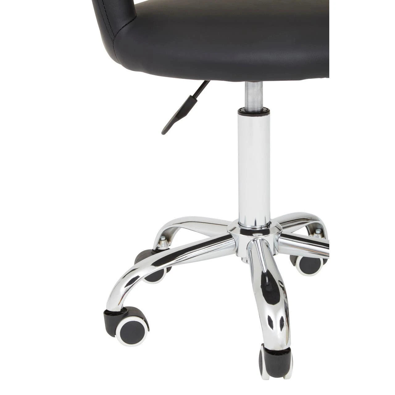 Fionna Black Home Office Chair with Curved Back