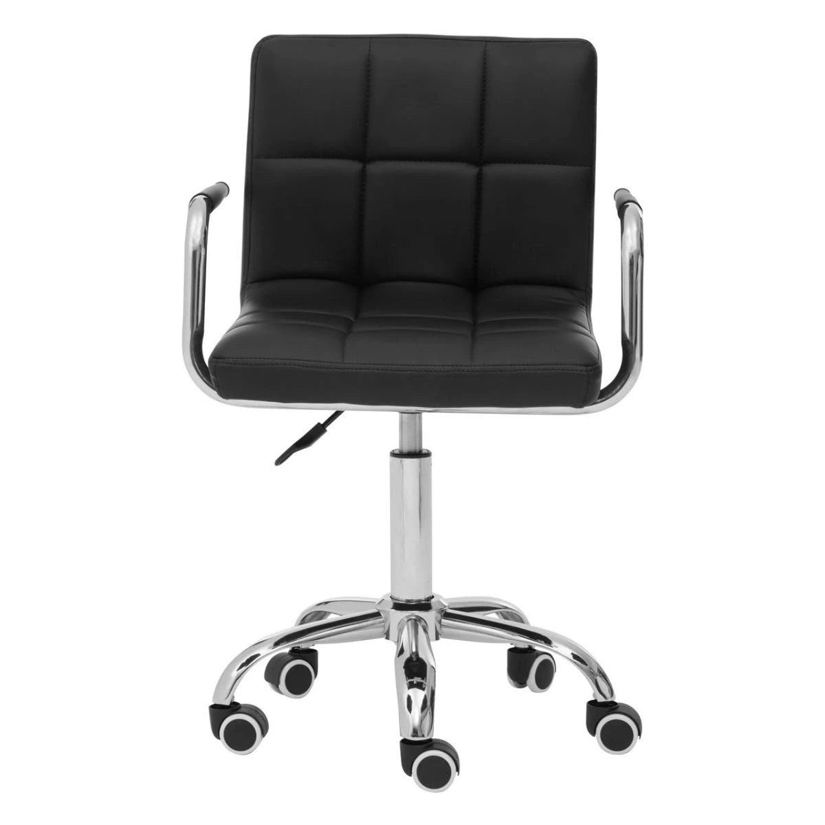 Finn Black Home Office Chair with Swivel Base