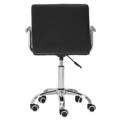 Finn Black Home Office Chair with Swivel Base