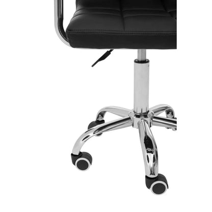 Finn Black Home Office Chair with Swivel Base