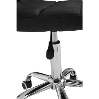 Finn Black Home Office Chair with Swivel Base