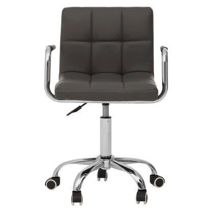 Finn Grey Home Office Chair with Swivel Base