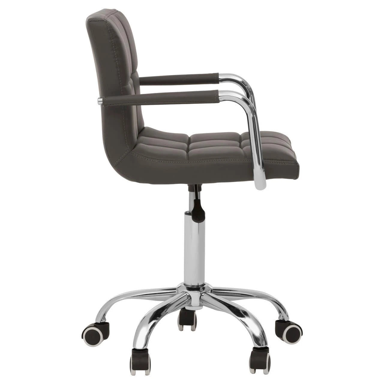 Finn Grey Home Office Chair with Swivel Base