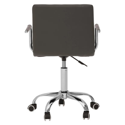 Finn Grey Home Office Chair with Swivel Base
