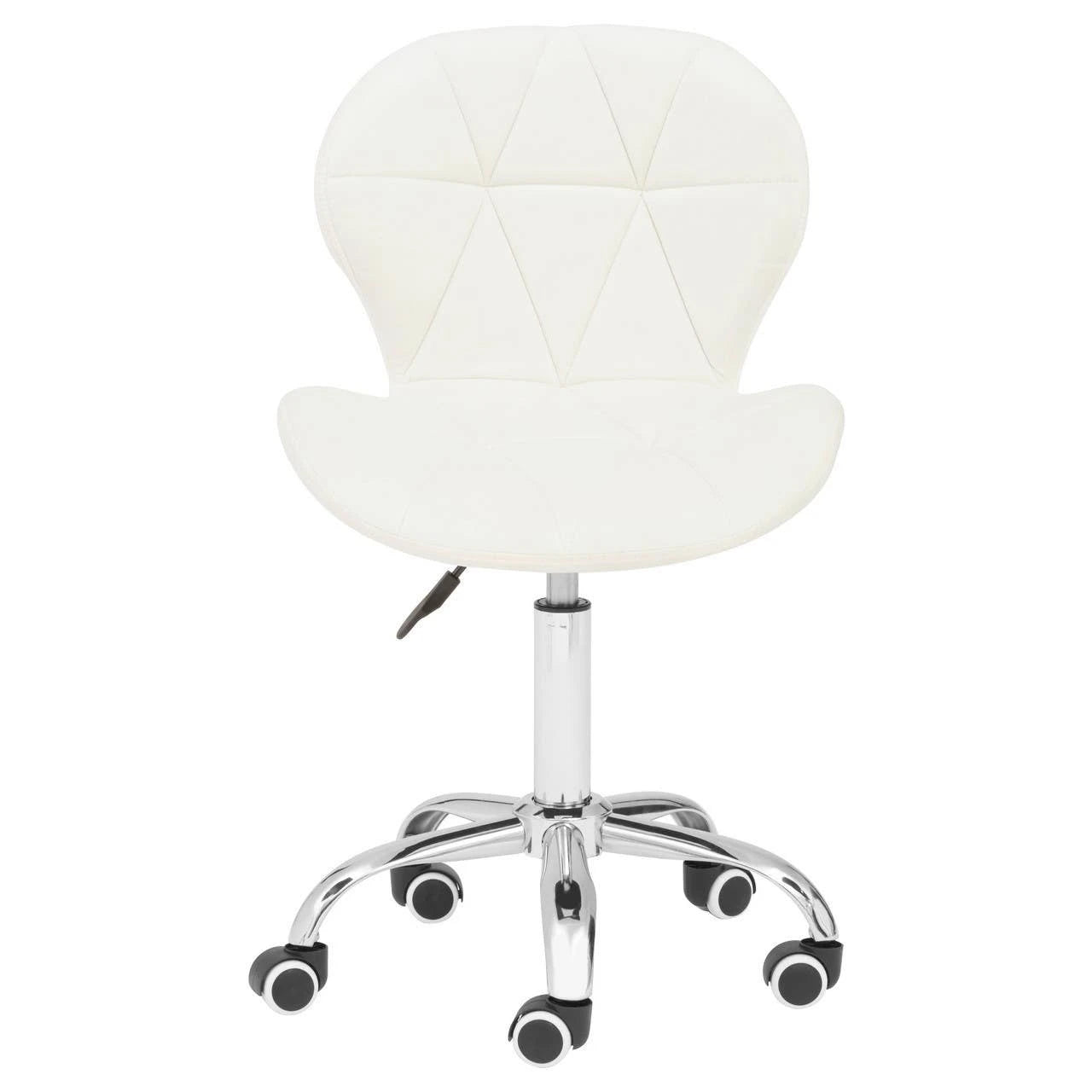 Franki Grey Velvet Quilted Home Office Chair